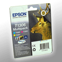 3 Epson Tinten C13T130640 Multipack CMY T1306