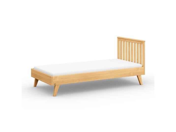 Naturwohnen Massivholzbett 90x200cm Erle natur geölt Serie Laura Design und Handwerk perfekt vereint mit bioola® nature veredelt
