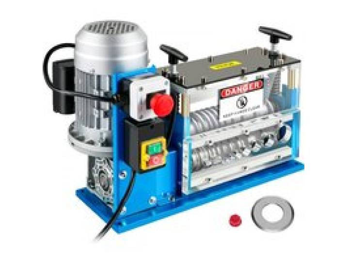 VEVOR Machine à Dénuder Électrique 370 W 1,5 mm-38 mm Machine à Dépouillement à Câbles Machine à Dénuder Fils 11 Canaux 10 Lames pour Recycler Fils de Cuivre/Enlever Isolation en Plastique Caoutchouc