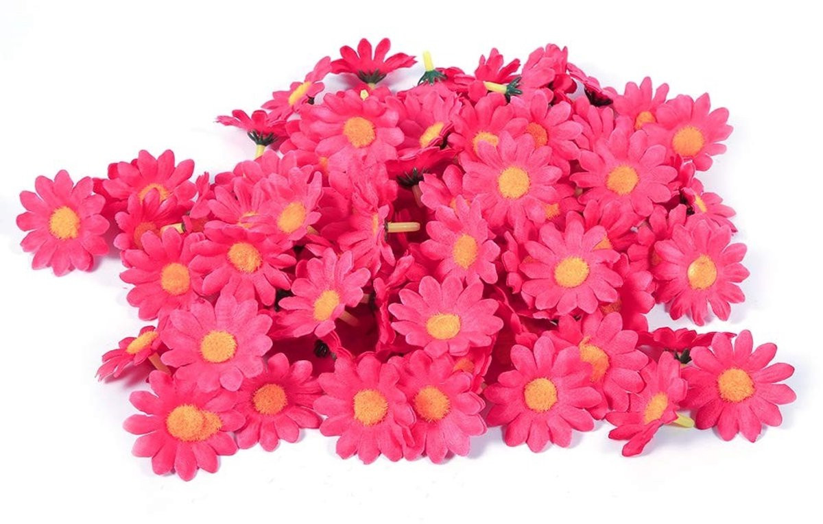 Allecto Kunstmatige Gerbera Bloem - 100 stuks Rode Roos - Realistische Kunstbloemen voor Bruiloften en Decoratie