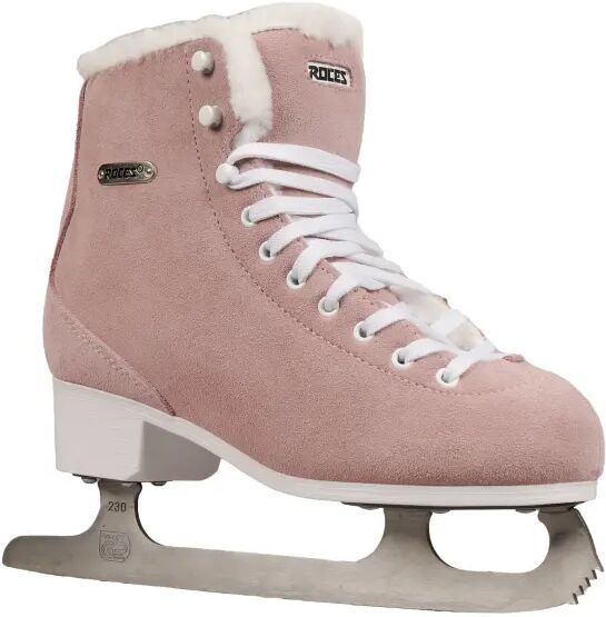 Eiskunstlauf Schlittschuhe Roces Suede Eco-Fur (Suede Pink - 42)