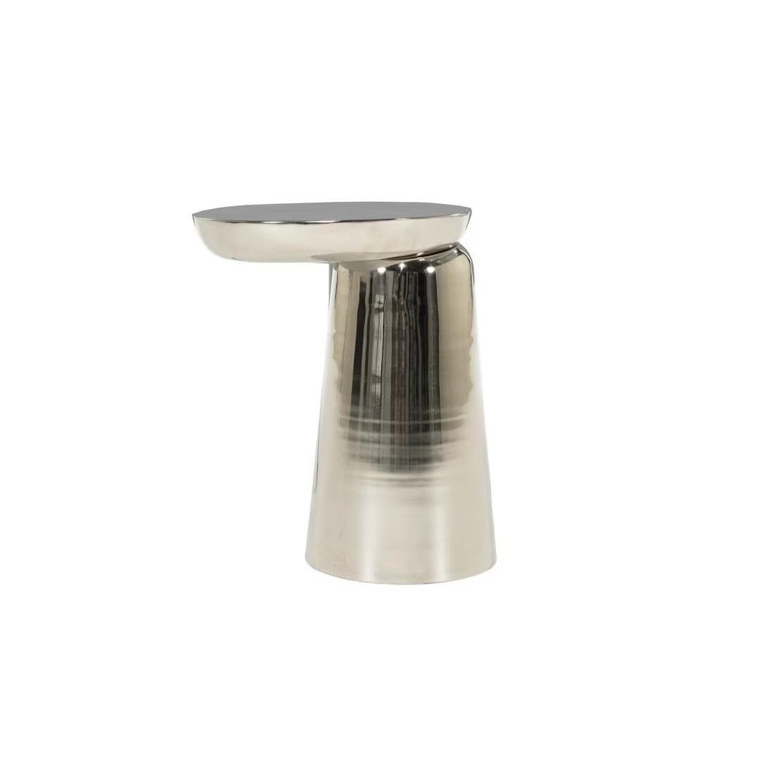 By-Boo Laptoptafel Muse Shiny Nickel - Zilver - Ovaal