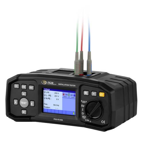 PCE Instruments Installationstester PCE-ITE 55B nach EN 61557 |DIN VDE0100 |RCD Typ A, AC, B, B+, F |Prüfung EV-Ladest.