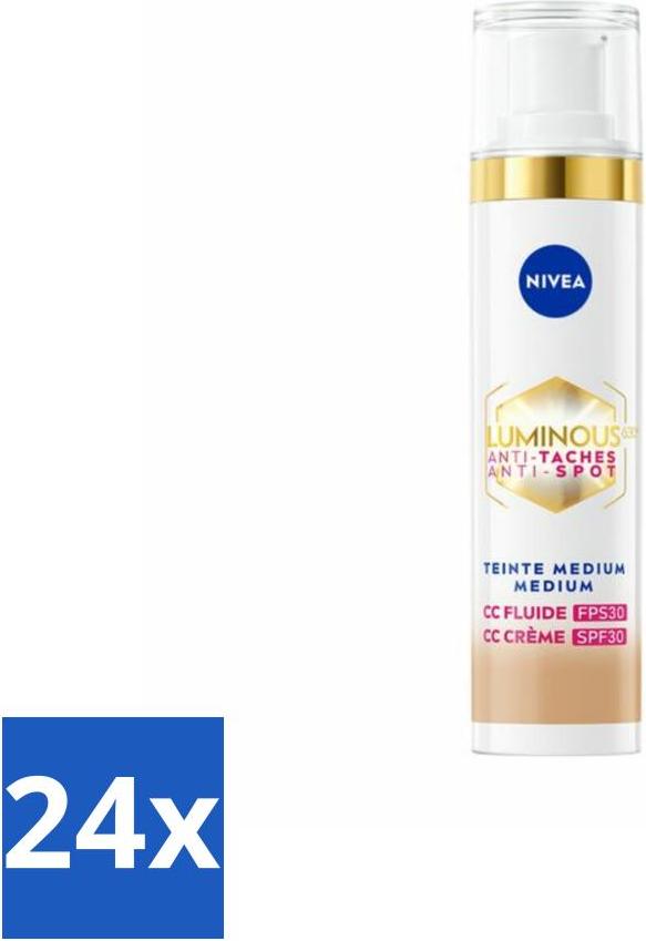 NIVEA - Cellular LUMINOUS 630 CC Cream Medium - Getönte Tagescreme - Gegen Pigmentflecken - LSF 30 - 40 ml - Vorteilspack - 24 Stücke