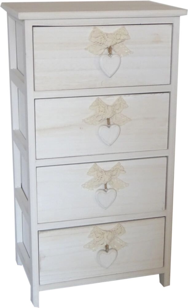Armonia CASSETTIERA 4 CASSETTI WHITE WASHED LEGNO DI PAUL.