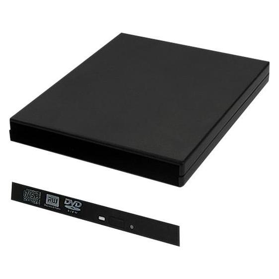 Qoltec 51866 Externes USB 2.0 12,7-mm-SATA-Gehäuse für optische Laufwerke (USB-A) (51866)