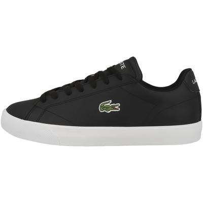 Sneaker LACOSTE "Lacoste Lerond Set 125 2 Sneaker low Herren Schuhe", Herren, Gr. 44, schwarz-weiß (schwarz), Glattleder, Lederimitat, Schuhe Sneaker, Keine / nicht relevant