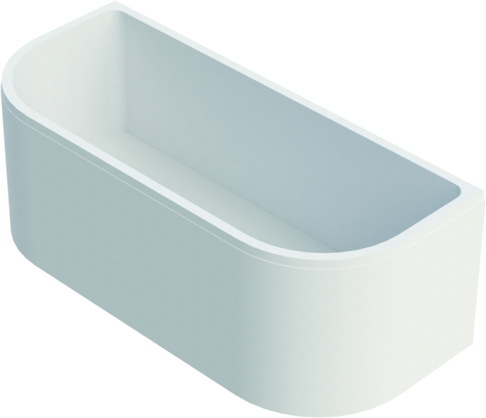 Schedel Wannenträger SW13699 180x80cm, 2 Rundungen, Höhe 60cm