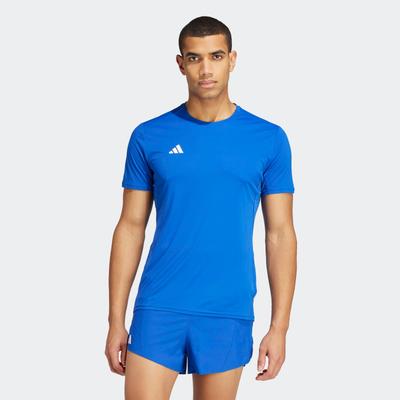 Laufshirt ADIDAS PERFORMANCE "ADIZERO ESSENTIALS RUNNING", Herren, Gr. M, blau (royal blau), Obermaterial: 100% Polyester, normal, Rundhals, Shirts Laufshirt