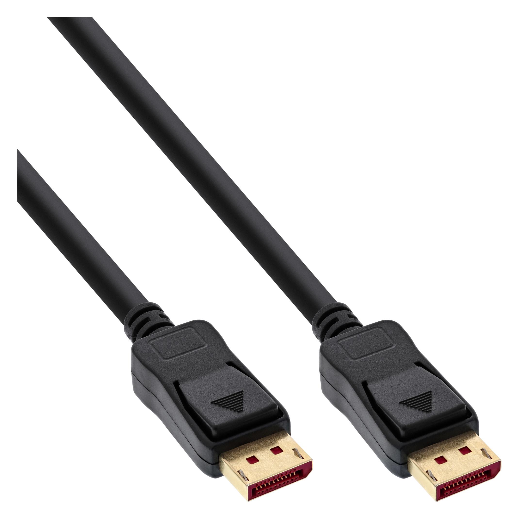 InLine 50er Bulk-Pack DisplayPort 1.4 Kabel, schwarz, vergoldete Kontakte, 1,5m (1.50 m) (B-15311)