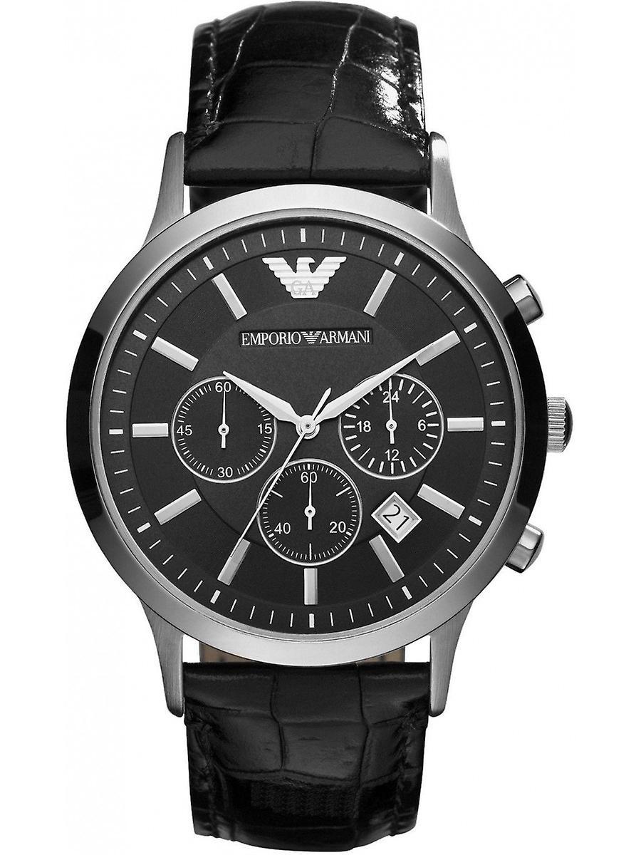 Emporio Armani Renato Schwarz Herren Armbanduhr AR2447