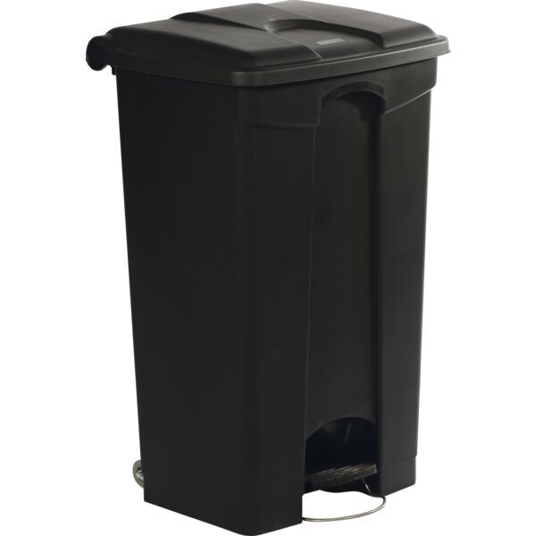 Treteimer Kunststoff, schwarz, 90 Liter