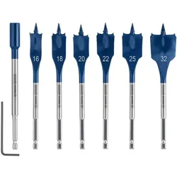 BOSCH 7-tlg. SelfCut Speed Flachfräsbohrer-Set 16 - 32 mm braun