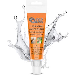 DIP-Tools Holzleim Leimfix D3, 125g, wasserfest & schnelltrocknend, für Innen und Außen