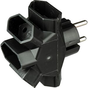 Böttcher-AG Steckdosenadapter schwarz, 5-fach Eurosteckdose