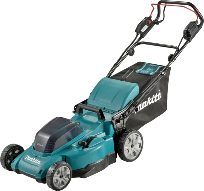 Makita Akku-Rasenmäher DLM481Z, 36Volt (2x18Volt) (blau/schwarz, ohne Akku und Ladegerät, mit Radantrieb)
