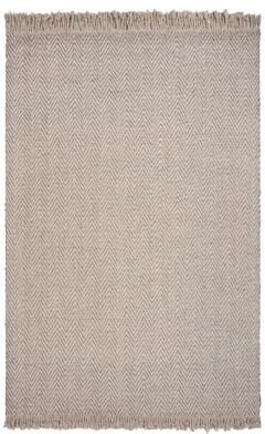 Domani Oahu Casual Oatmeal Hand-woven Wool Area Rug