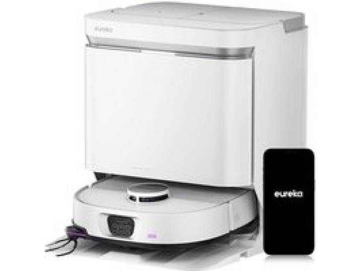 Eureka J15 Max Ultra Robot Aspirateur Laveur Aspiration 22000 Pa Lavage serpillière Eau 80℃ Blanc IntelliView 2.0