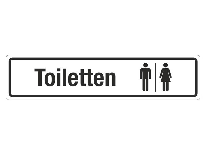 Schild Toiletten Symbol 25 × 6 × 0.1 cm