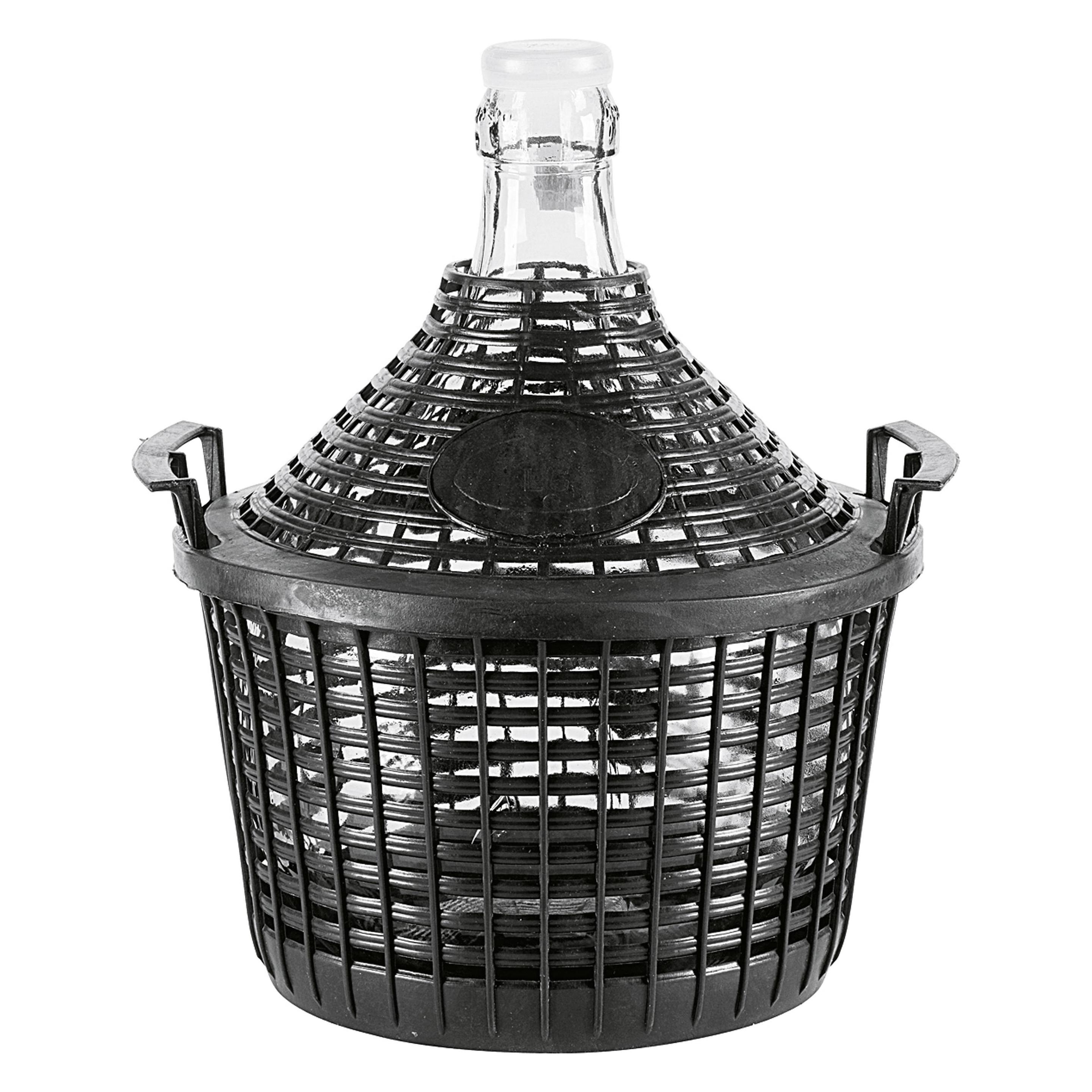 Schmitt Glasballon mit Kunststoffkorb (1 Stk., 5 l) (1005)