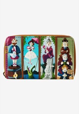 Women's Loungefly x Disney Haunted Mansion Portraits Zip-Around Wallet by Loungefly in Black (Size ONE SIZE)