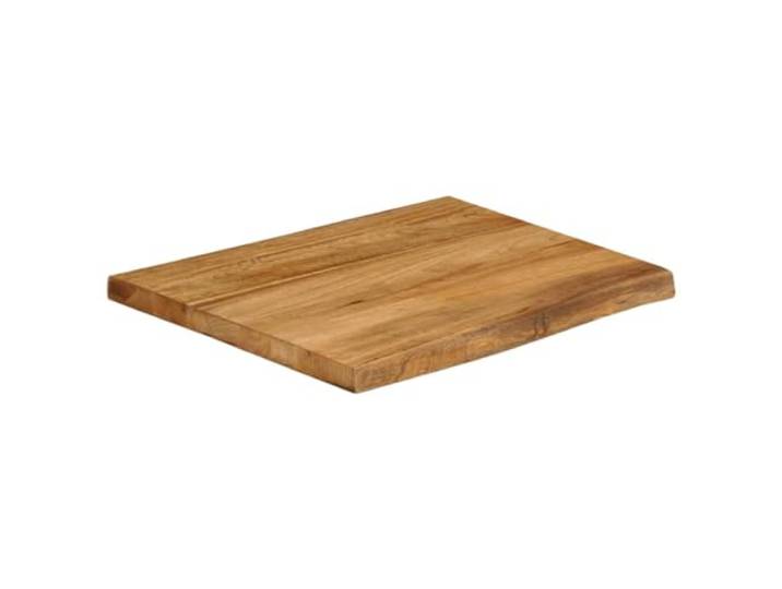 Tischplatte 60 x 60 x 2,5 cm lebendige Kanten Massivholz Mango-Finish Eiche Massives Mangoholz, Eichen-Finish, scharfe Kanten an den Seiten, glatte Oberfläche, leicht zu reinigen