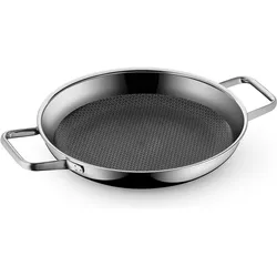 WMF Edelstahlpfanne Servierpfanne 28cm Wabenboden Profi Resist Induktion beschichtet, Pfanne + Kochtopf, Silber