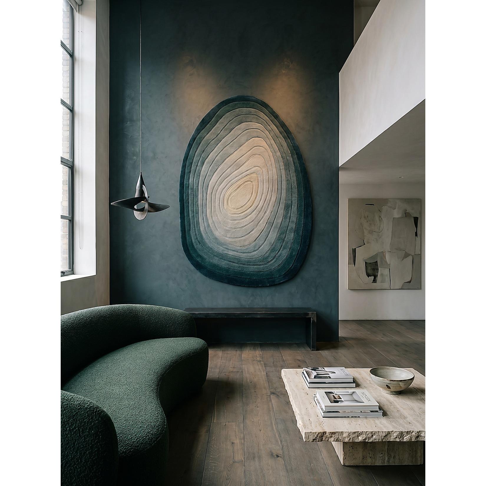 Wollteppich abstrakt Blau 160 x 230 cm - PARRET Kadima Design