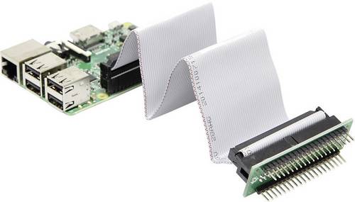 Joy-it RB-CON+01 GPIO-Kabel Raspberry Pi [40x GPIO-Buchse - 40x GPIO-Buchse, GPIO-Stecker] 15.00cm Grau