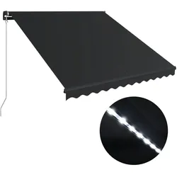 vidaXL Einziehbare Markise mit LED Handbetrieben 350x250 cm Anthrazit