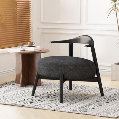 Ipomoea Indoor Boucle Accent Chair With Camel Back by Christopher Knight Home