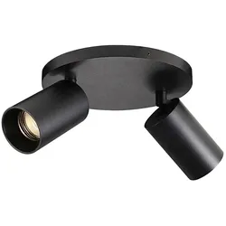 Lumexx Deckenleuchte SPOTON CIRCLE 2, Rosette rund, 2-flammig, GU10, IP20, schwarz LUM-2-310-02-2