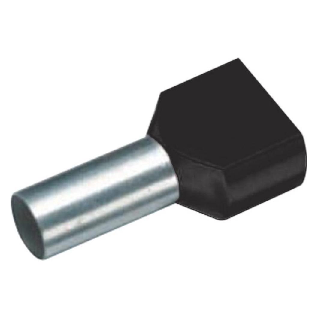 Cimco Zwillings-Aderendhülse 6 mm² 14 mm Teilisoliert Schwarz 18 2450 100 St. (18 2450)