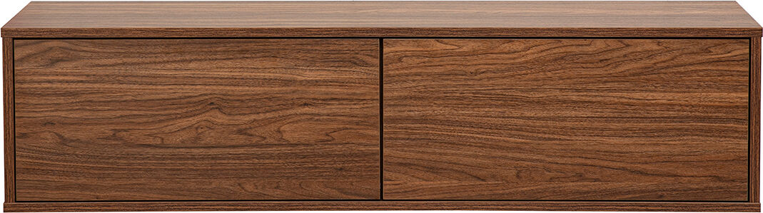 Miliboo Wand-TV-Möbel, Oberfläche aus dunklem Walnuss-Holz L120 cm FLEXO