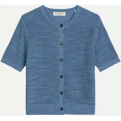 Kurzarm Strickjacke Blau M