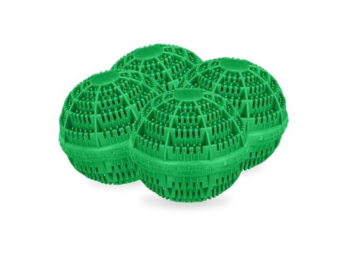 Relaxdays wasbal, set van 4, voor de wasmachine, eco wasbollen, tot 90 ℃, wassen zonder wasmiddel, kunststof, groen