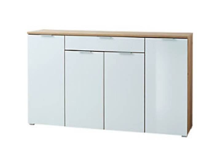 GERMANIA GW-TELDE Sideboard Melamin 1.780 x 400 x 1.050 mm Eiche Beige, Weiß