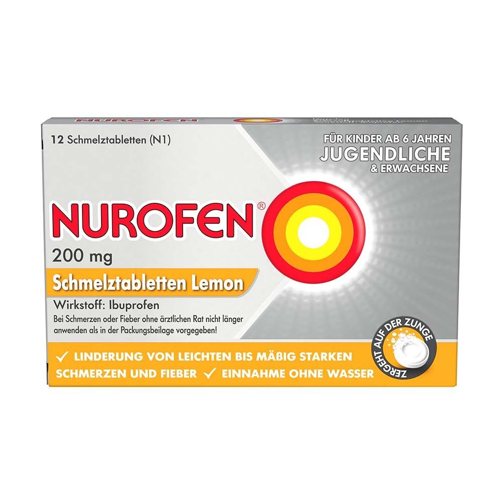 Nurofen 200 mg Schmelztabletten Lemon 12 St
