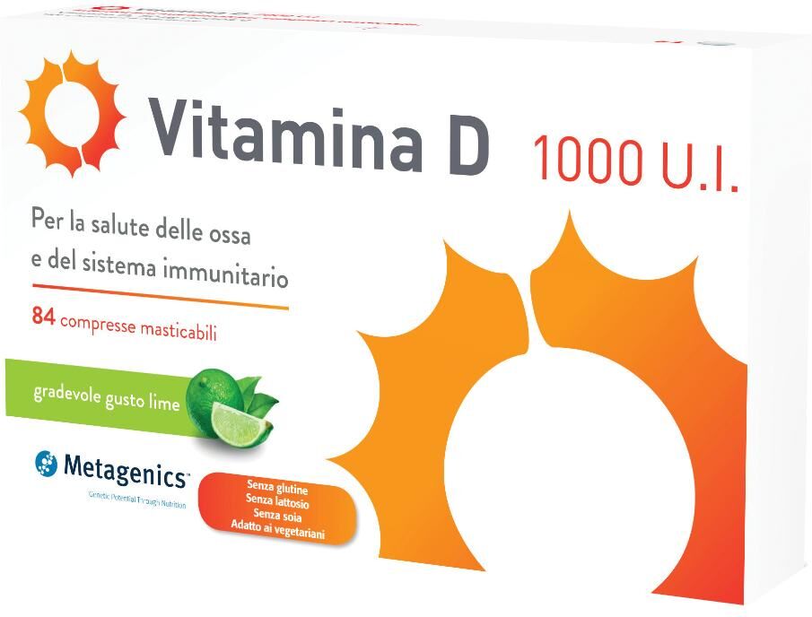 METAGENICS BELGIUM bvba Vitamina D3 1000 UI, 84 Compresse Masticabili