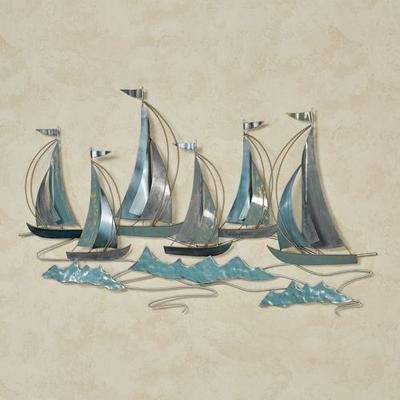 Touch of Class Afternoon Regatta Sailboat Wall Art Multi Cool , Multi Cool