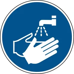 Gebotsschild, Hände waschen M011 - ASR A1.3 (DIN EN ISO 7010) - 200x1.5 mm Kunststoff
