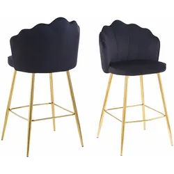 SalesFever »Arielle« Barhocker 2er-Set schwarz 52x100x54 cm