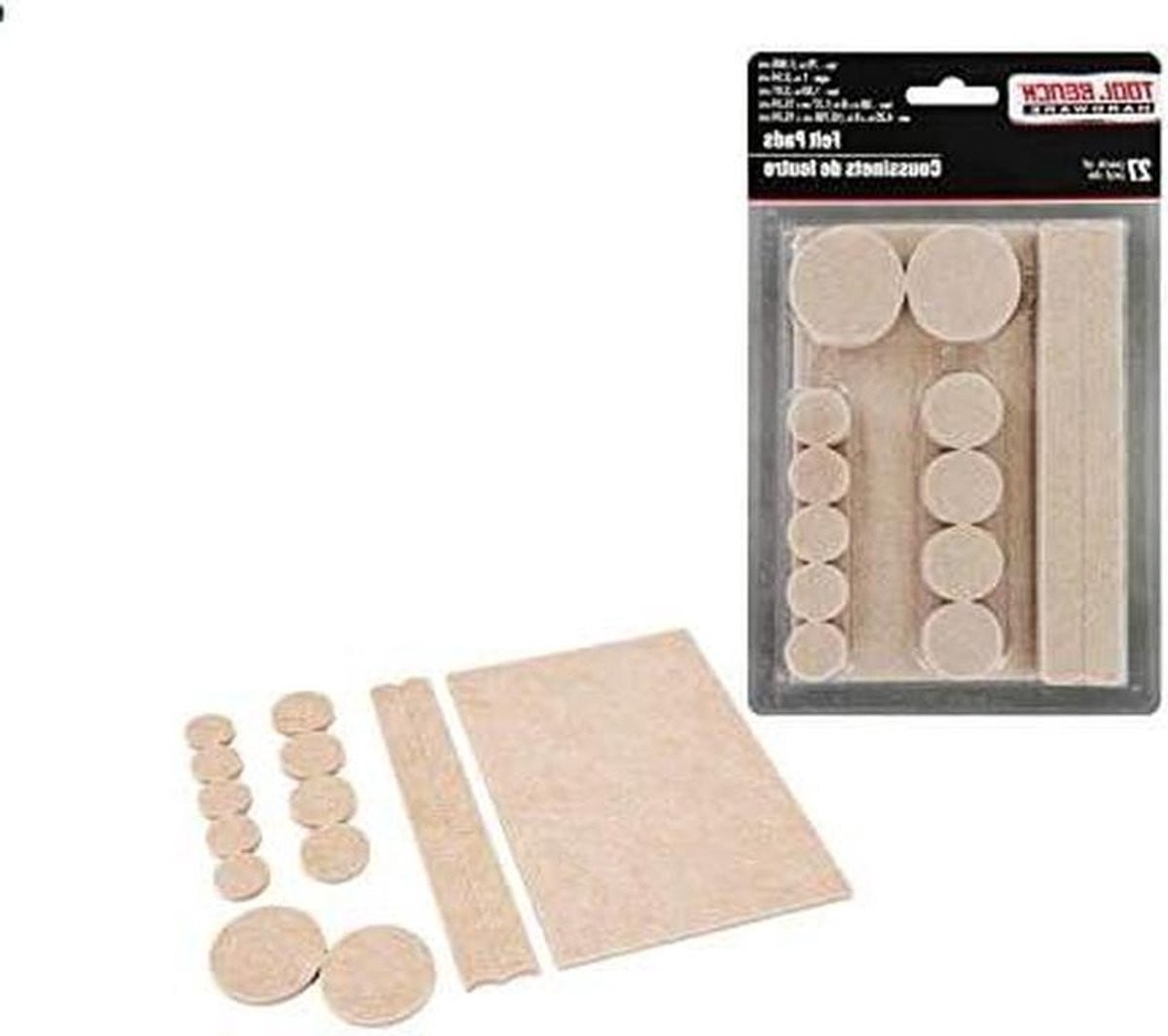 27 stuks Zelfklevende Vilt Pads Beige voor het beschermen van meubels