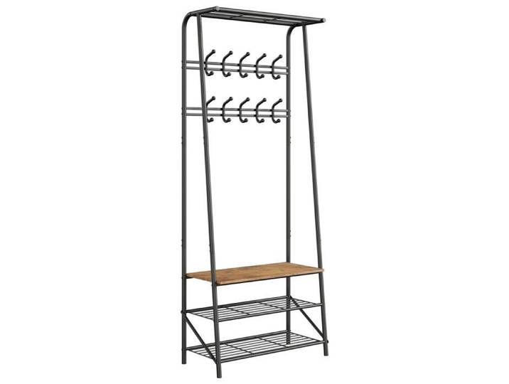 SALUTEMEUBLE-Meuble d'Entrée-Porte-manteau avec Étagère à Chaussures-80X30.7X180.8CM