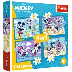 Puzzle - 4-in-1 – Lustige Abenteuer von Mickey Mouse – Trefl 34669