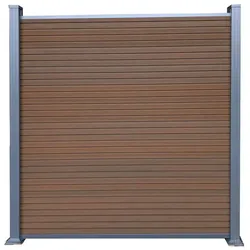T&J  WAREN-Serie,  WPC-Steckzaun-Set  ca.  175  x  180  cm,  TEAK