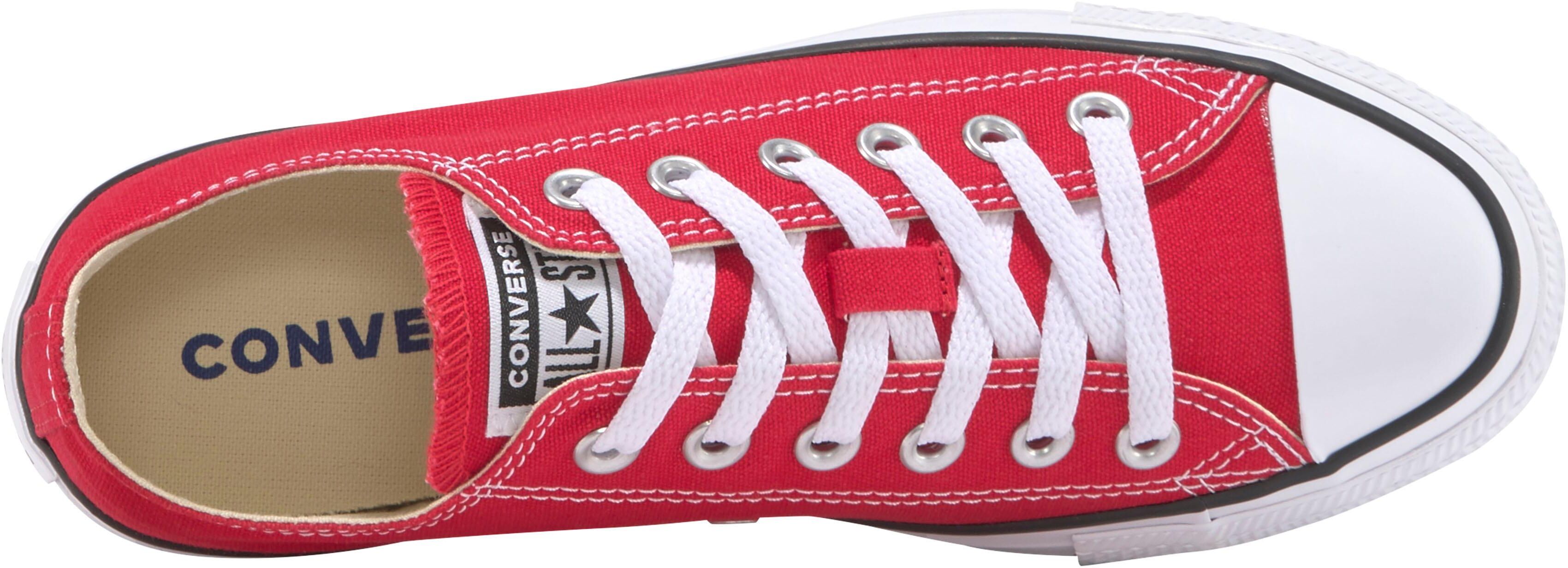 Sneaker CONVERSE "Chuck Taylor All Star Ox", Damen, Gr. 37,5, rot, Textil, Schuhe Sneaker rot 37,5