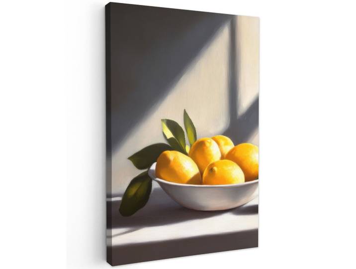 LEINWANDBILD Zitronen - Stilleben - Gelb Wanddeko 40x60 cm