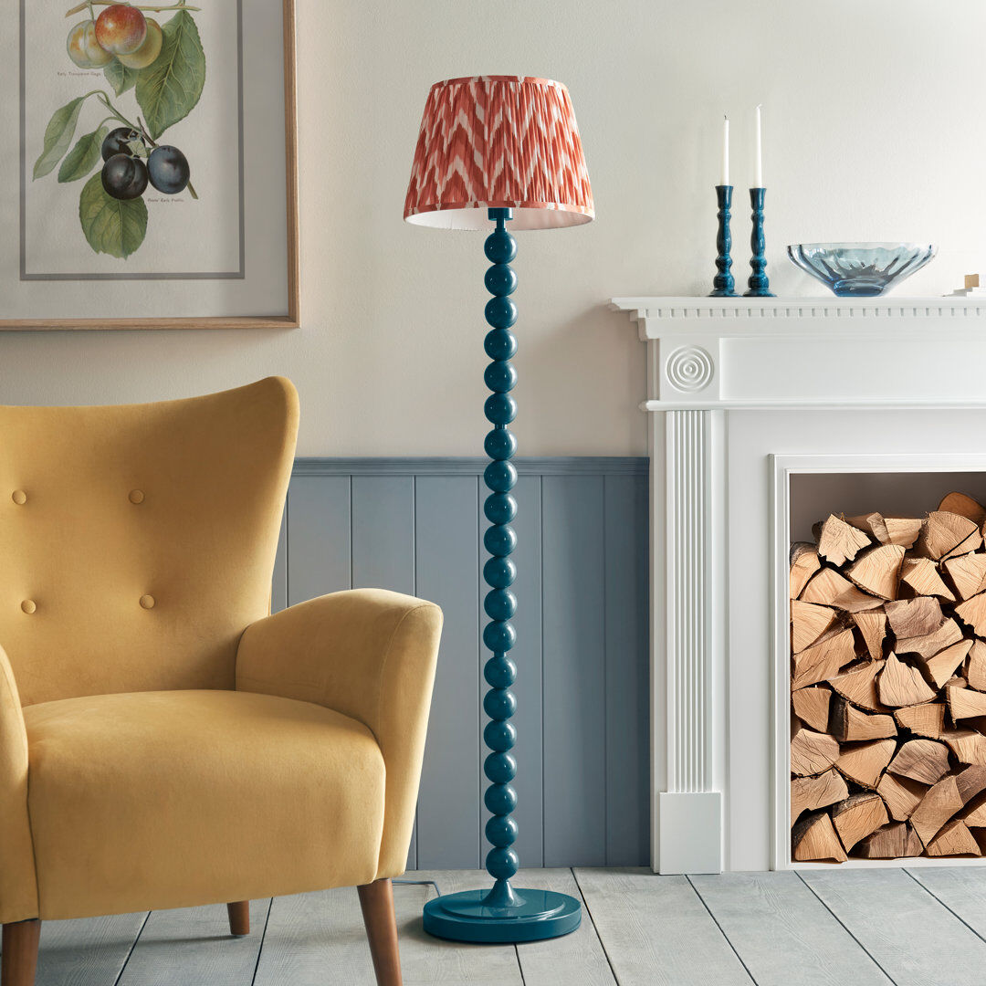 Heritage Hues Higgledy 153.2 H cm Traditional Floor Lamp Orange/White/Blue 153.2cm H X 35cm W X 35cm D