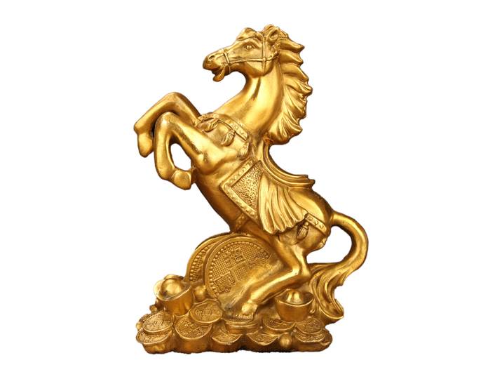Ornement de cheval en cuivre, pot de sagesse, richesse et richesse